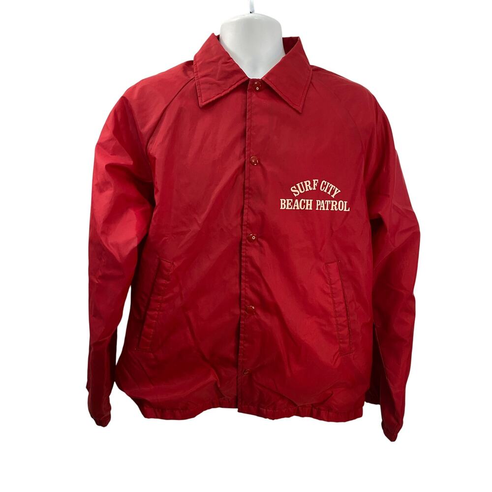 Surf City Beach Patrol Jacket – Fordham – Size Medium – Made in USA – Red